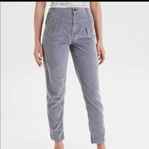 New American Eagle Mom Jeans/grey corduroy/cotton